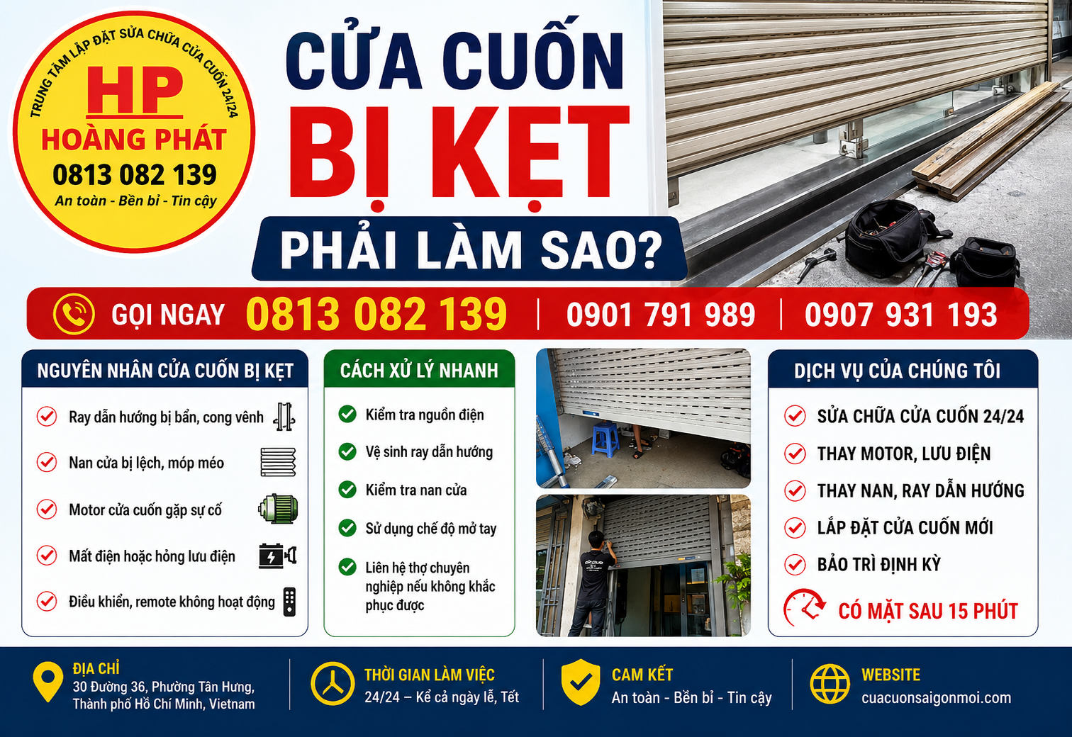 Cửa Cuốn Bị Kẹt Phải Làm Sao? Hướng Dẫn Xử Lý Nhanh Và An Toàn